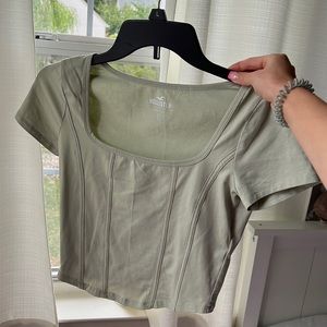 Trendy Olive Green Top
